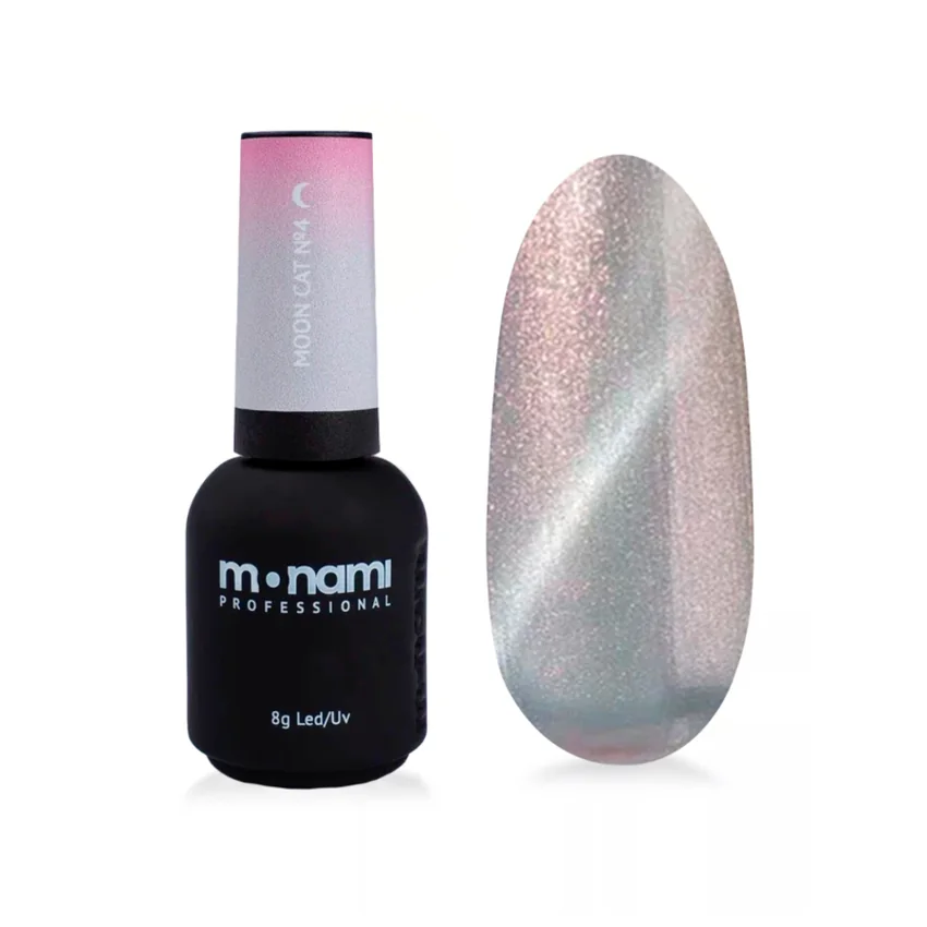 Monami, Гель-лак Moon Cat №4, 8 г - Розовый