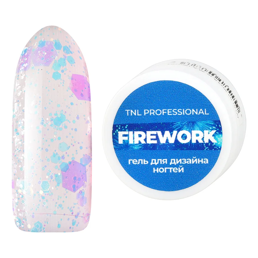 TNL, Гель для дизайна Firework №04, Розовый залп - Розовый