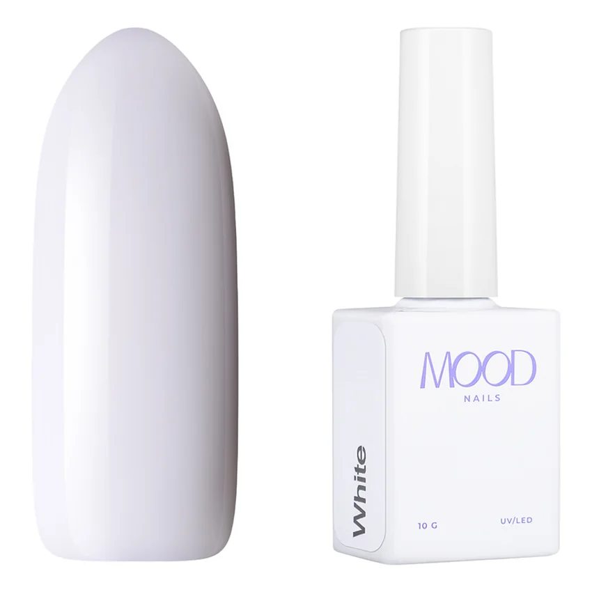 MOODNAIL, Гель-лак Gel-polish White, 10 г