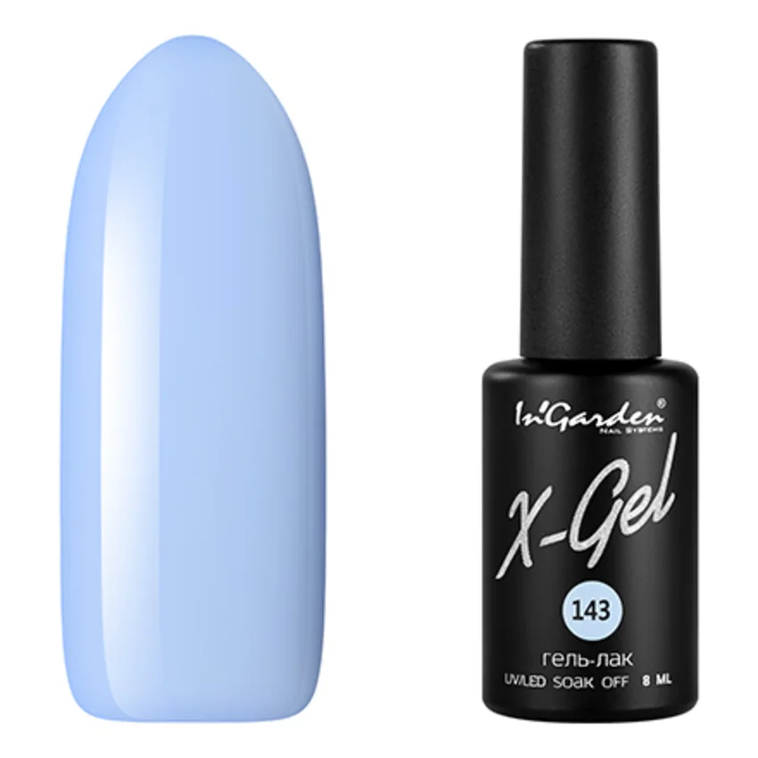 In'Garden, Гель-лак X-Gel №143 - Голубой