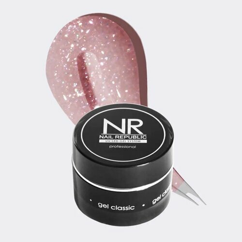 Nail Republic, Nude Flash Gel - Светоотражающий гель для моделирования №252 (15 гр)
