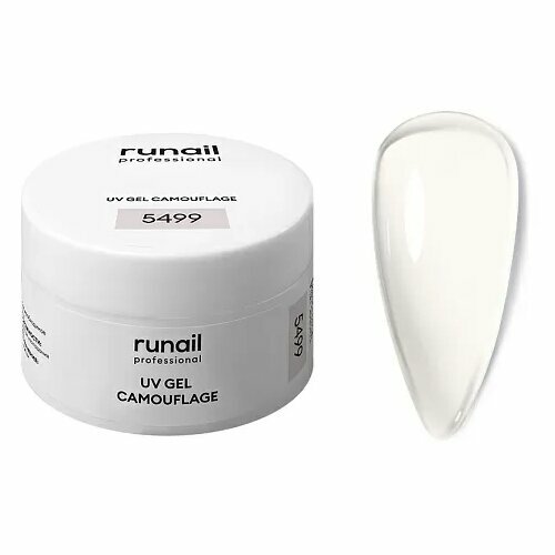 ruNail, Камуфлирующий УФ-гель Сила нежности - Невесомая вуаль №5499 (15 г)