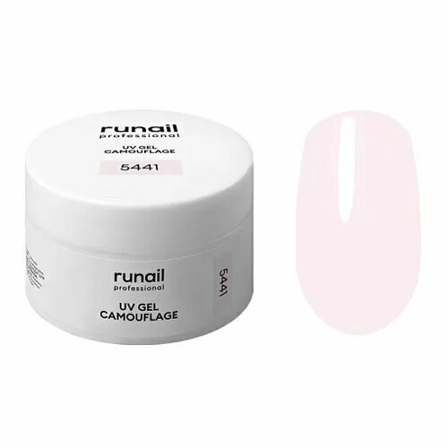 ruNail, Камуфлирующий УФ-гель №5441 Фарфоровый френч (56 г)