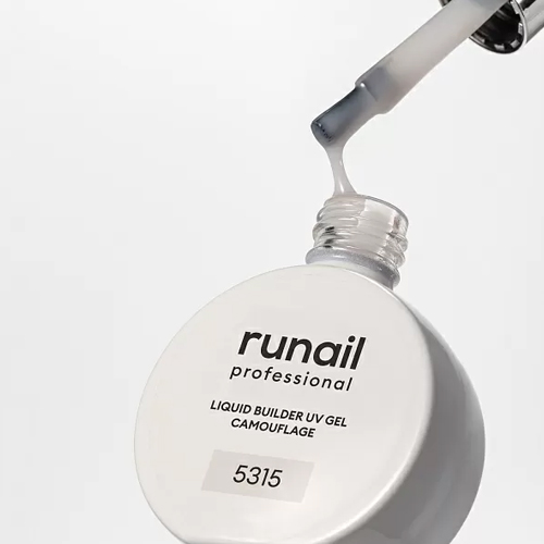ruNail, Камуфлирующий жидкий Уф-гель - №5315 Молочный коктейль (15 мл) (Акция)