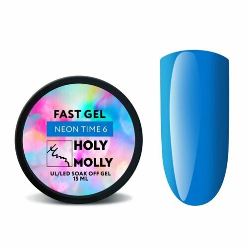 Holy Molly, Гель для моделирования - Fast Gel Neon Time №6 (15 мл)