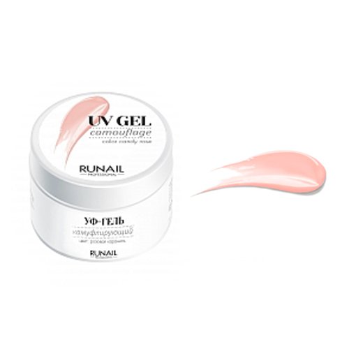 ruNail, Камуфлирующий УФ-гель - Розовая карамель (арт.3451, 15 г.)