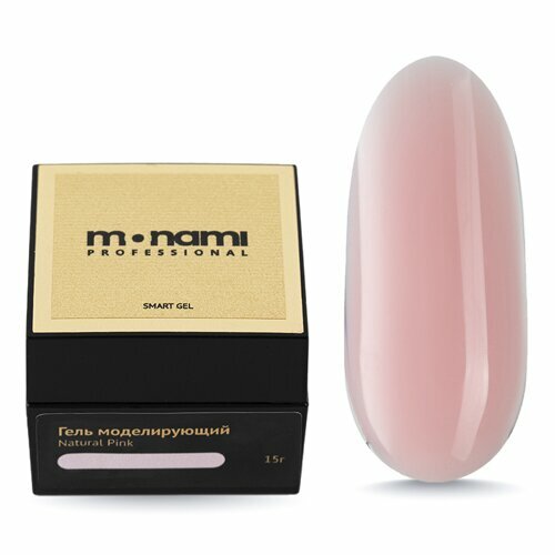 Monami, Жесткий гель для моделирования - Smart Natural Pink (15 г)