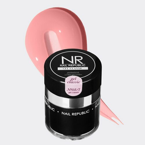 Nail Republic, Gel classic - Гель для моделирования ногтей №08/1 (с помпой, 30 г)