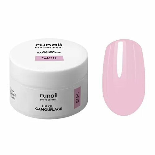 ruNail, Камуфлирующий УФ-гель №5438 Лавандовый туман (56 г)