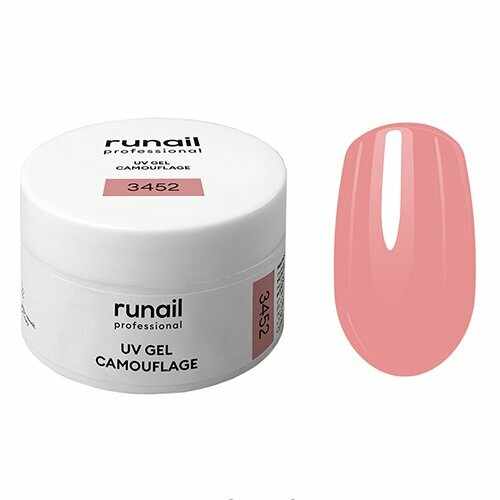ruNail, Камуфлирующий УФ-гель - Ягодное мороженое (арт.3452, 15 г.)