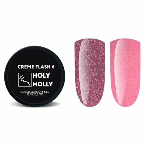 Holy Molly, Гель светоотражающий для моделирования - Creme flash №6 (15 мл)