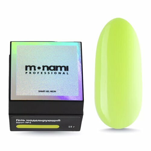 Monami, Гель для моделирования - Smart Neon №4 Желтый (15 г)