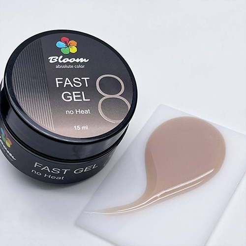 Bloom, Fast Gel - Гель цветной низкотемпературный для укрепления натуральных ногтей №8 (15 мл)