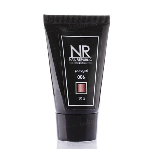 Nail Republic, Polygel - Полигель для моделирования ногтей 006 (камуфлирующий темно-розовый, 30 гр.)