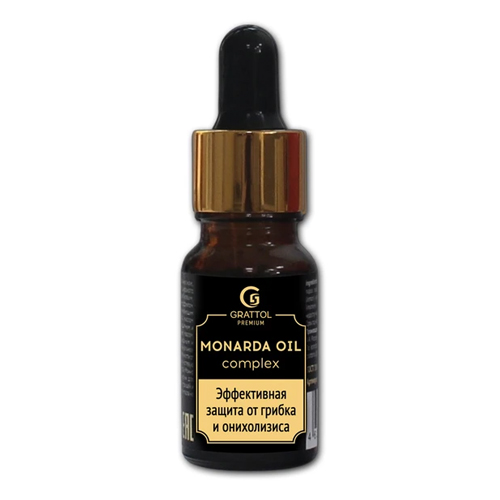 Grattol, Premium Cuticle Oil Monarda - Комплекс от грибка и онихолизиса с маслом монарды (10 мл)
