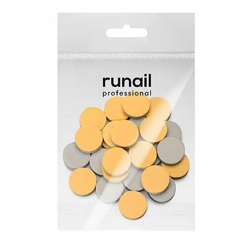 ruNail, Спонж-файл для педикюрного диска №7746 (размер L, 25 мм, 320 грит, 25шт.)