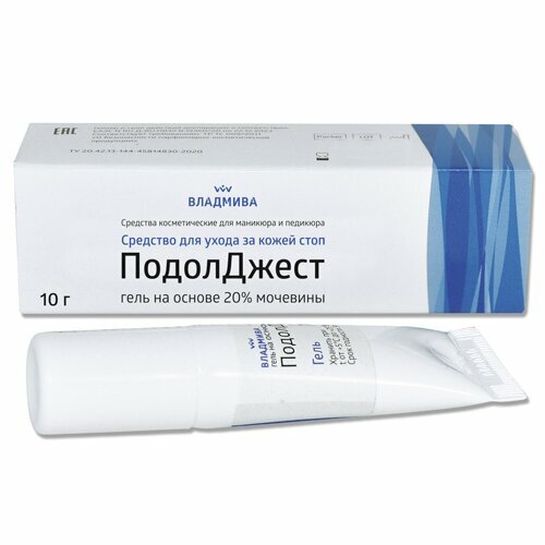 ВладМиВа, ПодолДжест - Гель мочевина 20% (туба, 10 гр)