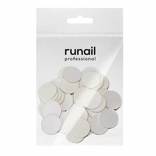 ruNail, Сменные файлы белые №7107 (размер М, 20 мм, 240 грит, 50 шт.)