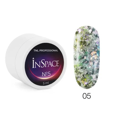 TNL Professional, Гель для дизайна InSpace №05, 5 мл (УЦЕНКА) - Разноцветный