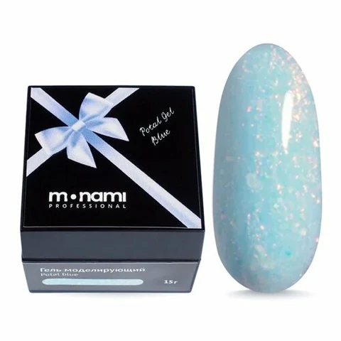 Monami, Гель моделирующий с поталью - Potal Gel Blue (15г)