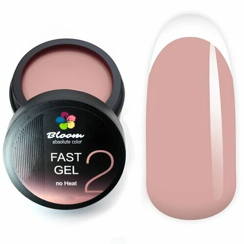Bloom, Fast Gel No Heat - Гель низкотемпературный для укрепления натуральных ногтей №2 (15 мл)