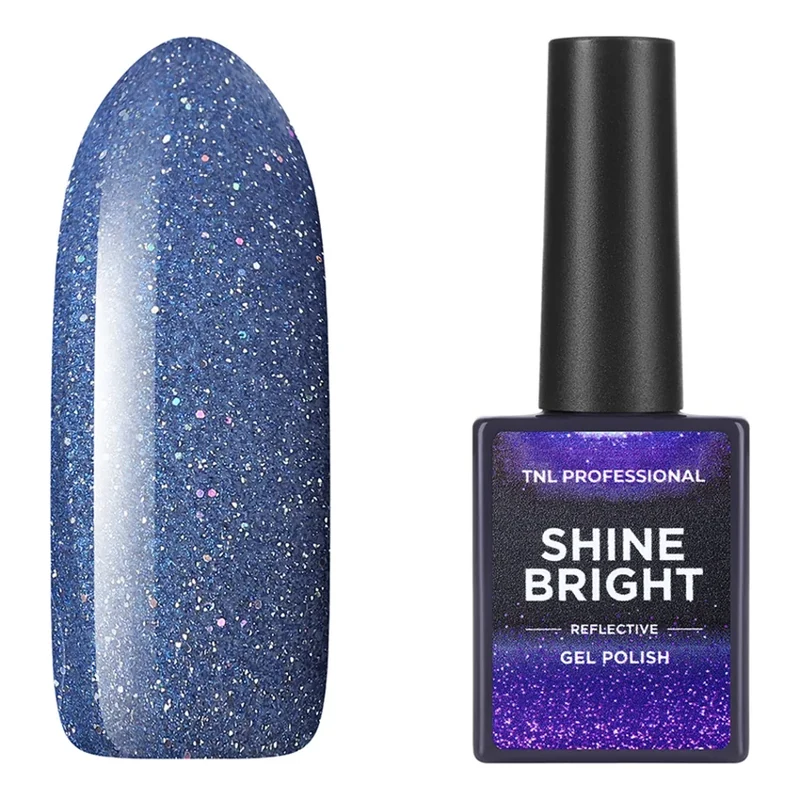 TNL, Гель-лак Shine Bright №03, Звездный небосвод - Голубой