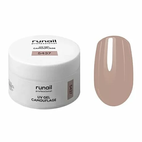 ruNail, Камуфлирующий УФ-гель №5437 Cпокойный бежевый (56 г)