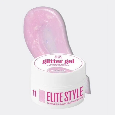 Elite Style, Glitter Gel - Гель для моделирования с глиттером №11 (15 мл)