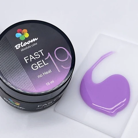 Bloom, Fast Gel - Гель цветной низкотемпературный для укрепления натуральных ногтей №19 (15 мл)