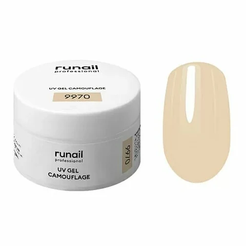 ruNail, Камуфлирующий УФ-гель №9970 Топленое молоко (15 г)