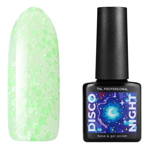 TNL Professional, Гель-лак Disco Night №6, Абсент - Зеленый