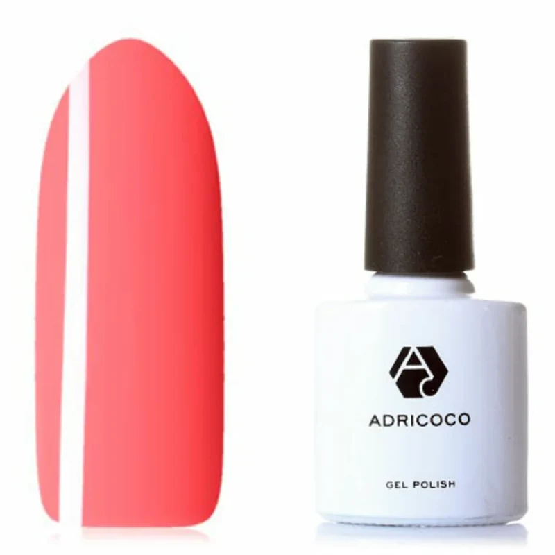 Набор, ADRICOCO, Гель-лак №136, 2 шт. - Коралловый
