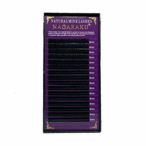 NAGARAKU, Ресницы на ленте Natural Mink, 8/0,12 мм, D-изгиб (УЦЕНКА)