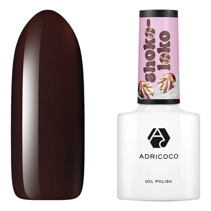 ADRICOCO, Гель-лак Shoko-LOKO №07 - шоколадный чик, 8 мл - Шоколадный