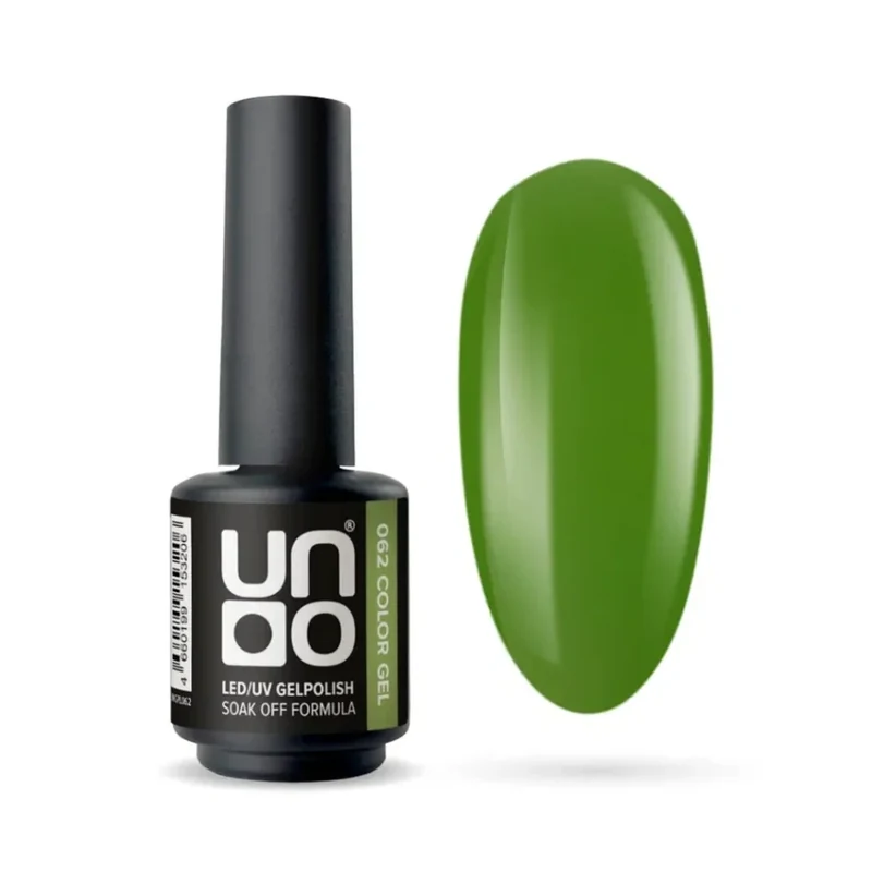 UNO, Гель-лак 062 Зеленое яблоко - Green Apple, 8 г - Зеленый