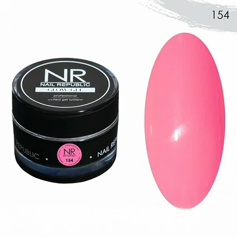 Nail Republic, Glow gel - Флуоресцентный цветной гель для моделирования №154 (15 гр)