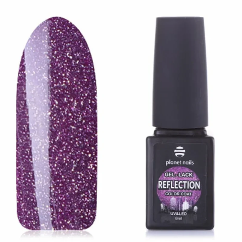 Planet Nails, Гель-лак Reflection №168 - Фиолетовый