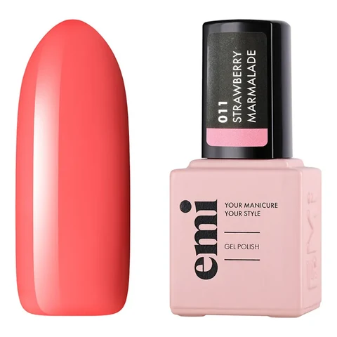 EMI, Гель-лак EMILac №011, Клубничный мармелад, 9 мл - Розовый