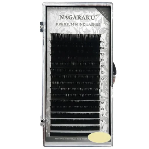 NAGARAKU, Ресницы на ленте Premium Mink, 0,07 мм, J-изгиб