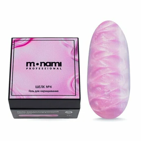 Monami, Гель для наращивания с перламутром - Шелк №4 (15 г)