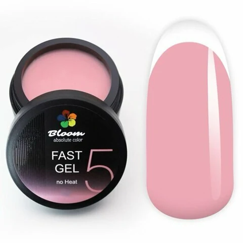 Bloom, Fast Gel No Heat - Гель низкотемпературный для укрепления натуральных ногтей №5 (15 мл.)