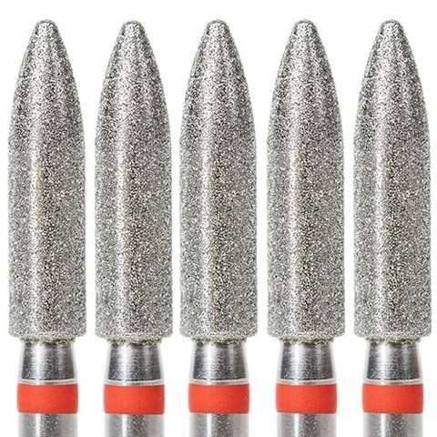 АБРИ, Фреза алмазная, пуля, мягкая, 3.1 мм (набор 5 шт.)