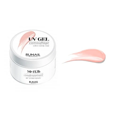 ruNail, Камуфлирующий УФ-гель - Розовая карамель (арт.3451, 15 г.)