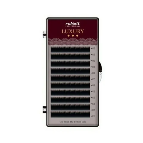ruNail, Ресницы на ленте Luxury, 0,05 мм, D-изгиб