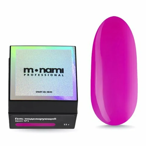 Monami, Гель для моделирования - Smart Neon №1 Фуксия (15 г)
