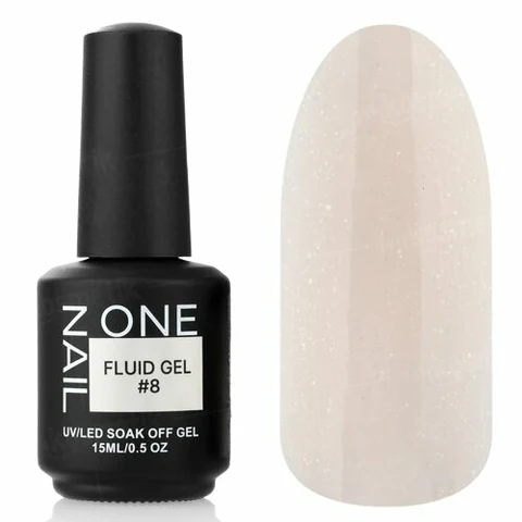OneNail, Fluid gel - Холодный жидкий гель с шиммером №08 (15 ml)