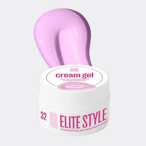 Elite Style, Cream gel - Цветной гель для наращивания №32 (15 мл)