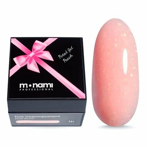 Monami, Гель моделирующий с поталью - Potal Gel Peach (15г)