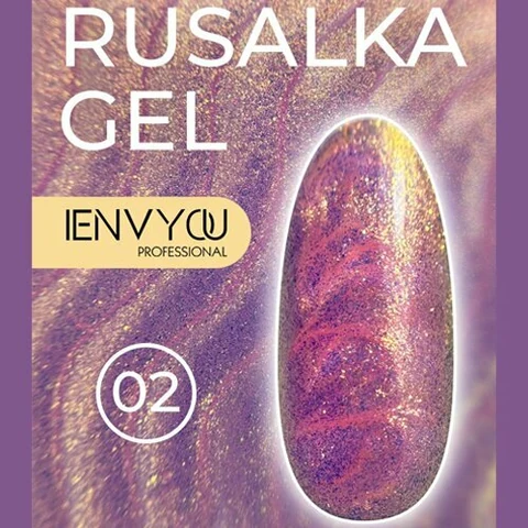 I Envy You, Гель для наращивания и моделирования с шиммером - Rusalka №02 (13g)