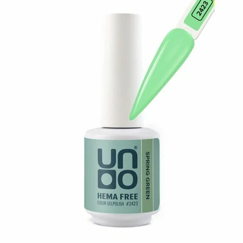 UNO, Гель-лак HEMA FREE - Весенне-зеленый Spring Green №2423 (10 г)